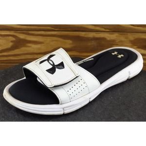 Under armour Youth Boys Shoes Sz 5 M White Synthetic Slide